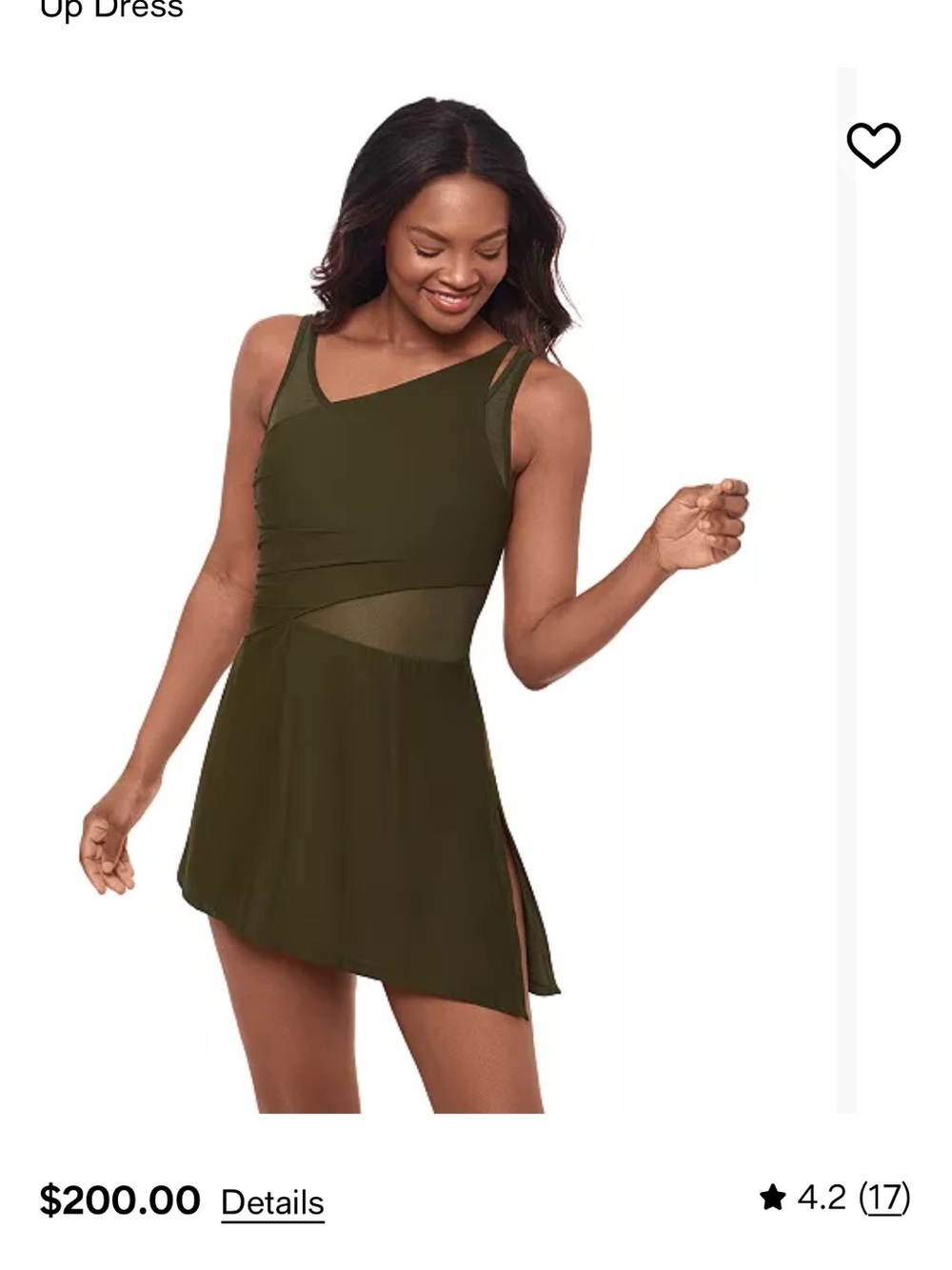 Miraclesuit Woman's Green Nori Alina Underwire Swimsuit/Cover-Up Dress Sz 18